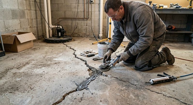 Cracked Basement Floor Repair in Citrus County, FL
